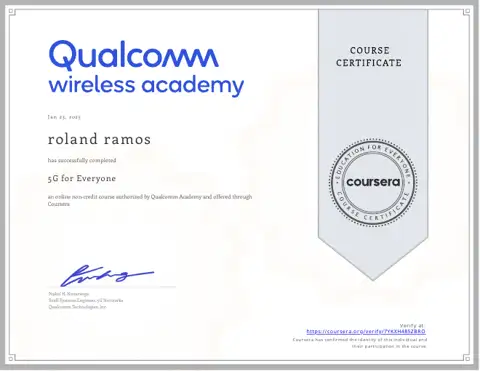 5G for Everyone certificate