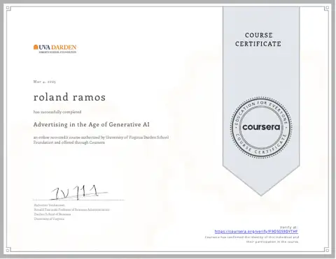 Advertising in the Age of Generative AI certificate